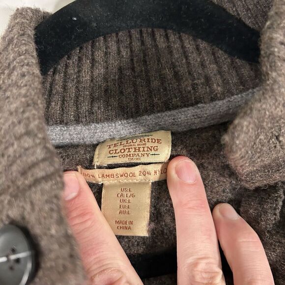 Telluride Clothing Company Lambs Wool Sweater Women's Large Brown Pullover - Picture 4 of 7